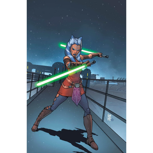 Star Wars Dark Droids 2nd Printing Ahsoka Tano with green lightsabers comic cover