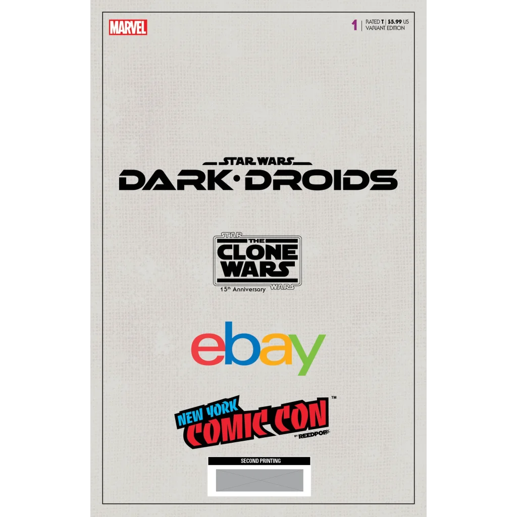 Variant comic book cover for Star Wars Dark Droids 2nd Printing Ahsoka Exclusive