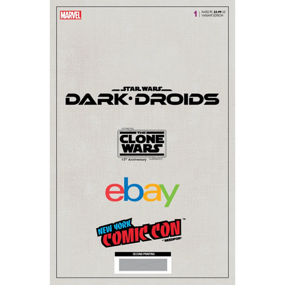 Variant comic book cover for Star Wars Dark Droids 2nd Printing Ahsoka Exclusive