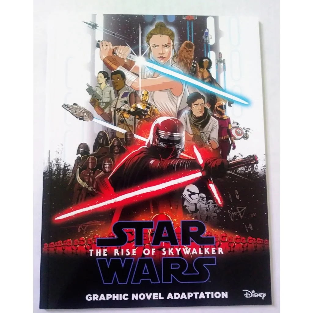 Star Wars Skywalker graphic novel cover with red blue lightsabers action poses