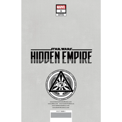 Gray Star Wars Hidden Empire comic book with circular symbol for epic galactic adventure