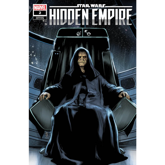 Star Wars Hidden Empire comic cover with Emperor Palpatine on throne for Hidden Empire issue 2