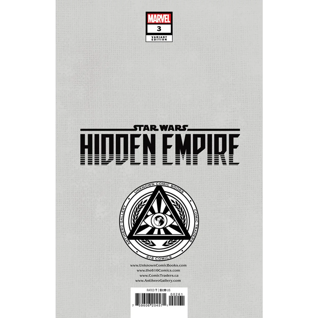 Star Wars Hidden Empire Issue 3 Variant Comic Graded Blue Label display