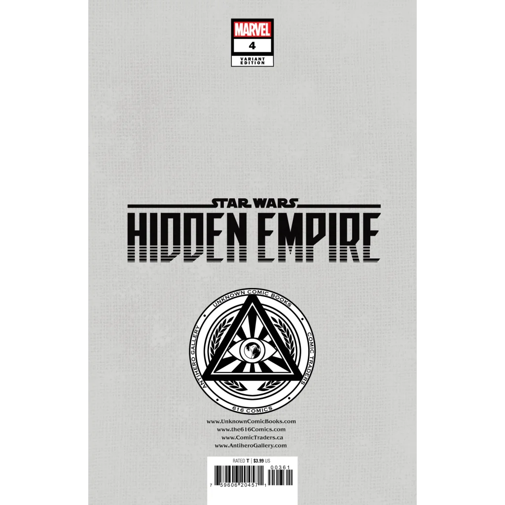 Comic book cover of Star Wars Hidden Empire Issue 4 Endgame Gambit Unleashed