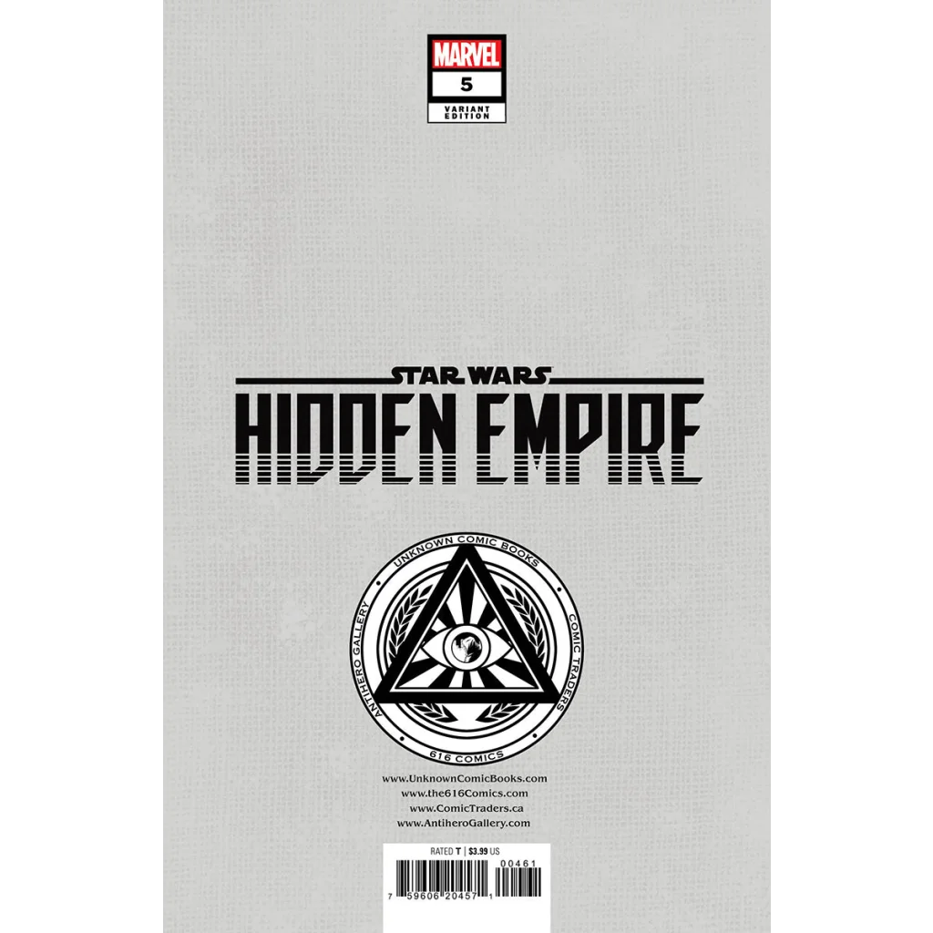 Star Wars Hidden Empire comic issue 5 with gray cover and Eye of Providence symbol