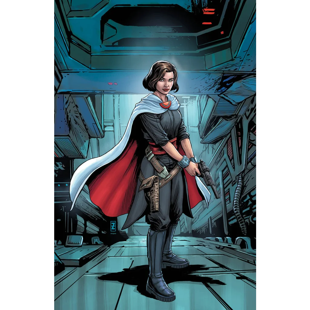 Star Wars Hidden Empire comic book featuring armed woman in black tunic and cape