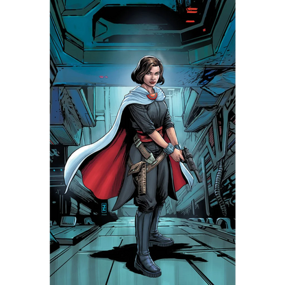 Star Wars Hidden Empire comic book featuring armed woman in black tunic and cape