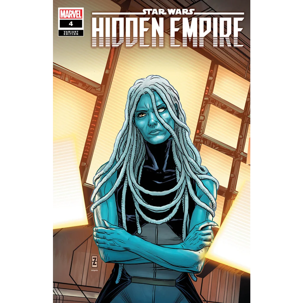 Star Wars Hidden Empire comic book with blue-skinned woman and white dreadlocks