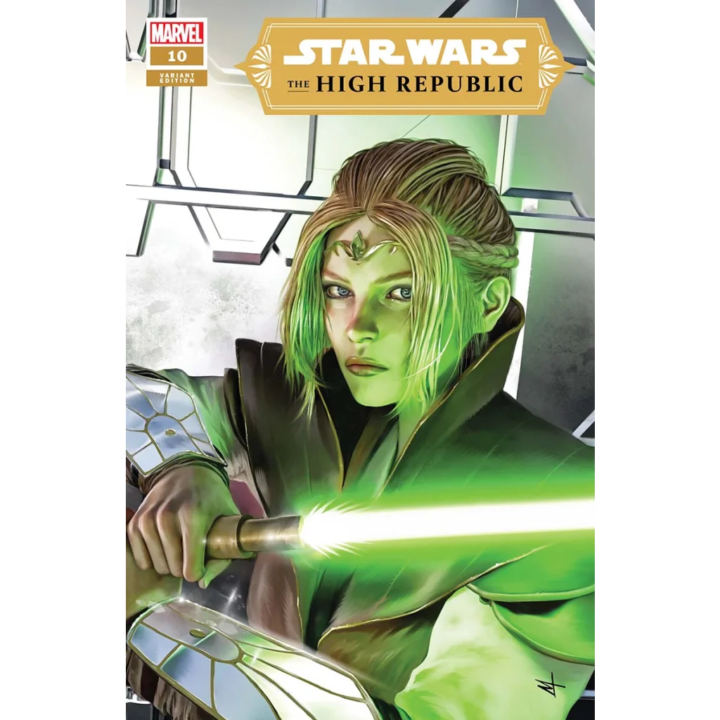 Star Wars High Republic comic with green Jedi holding a lightsaber for epic collectors