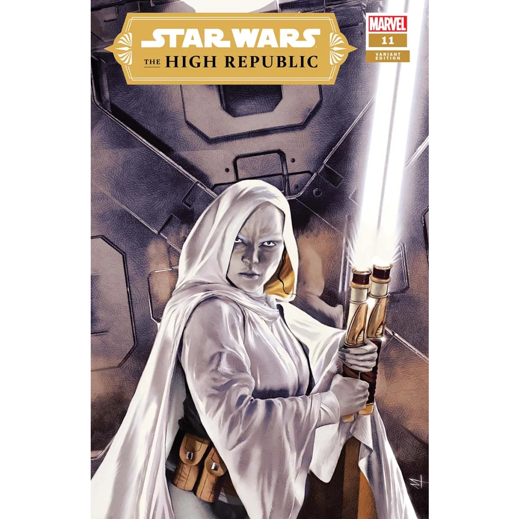 Star Wars High Republic 11 Variant Cover with hooded figure and white lightsaber