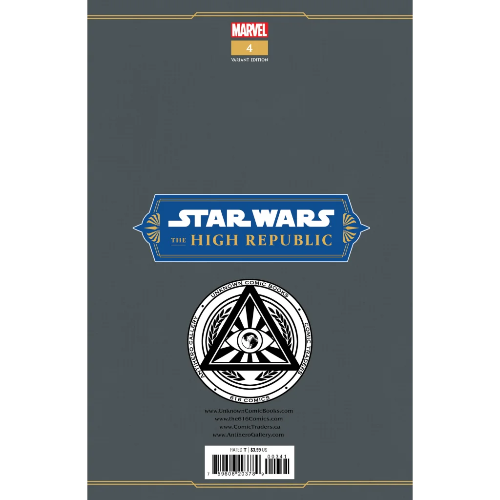 Star Wars High Republic 4 graded blue label variant comic book display