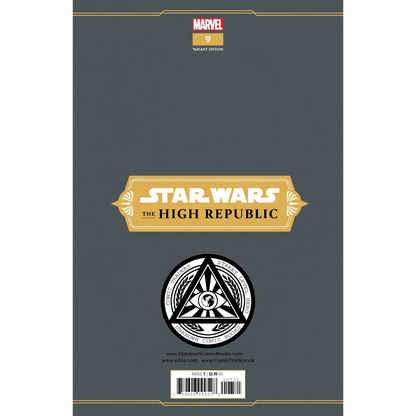 Star Wars High Republic comic book issue 9 variant edition on display