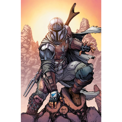 Star Wars Mandalorian bounty hunter graded blue label Todd Nauck virgin comic cover