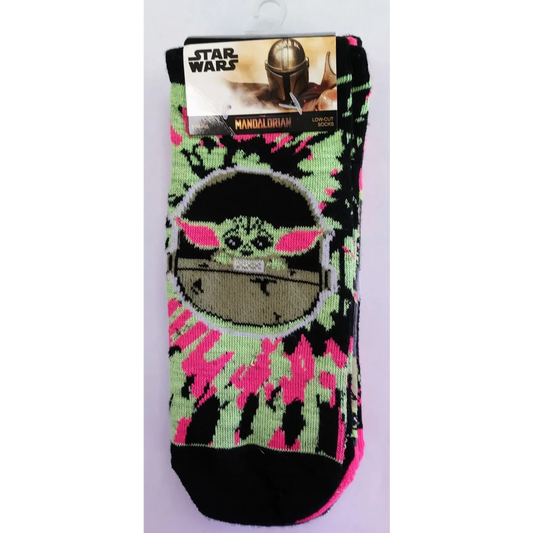 Star Wars Mandalorian The Child pink green camo socks 5 pack