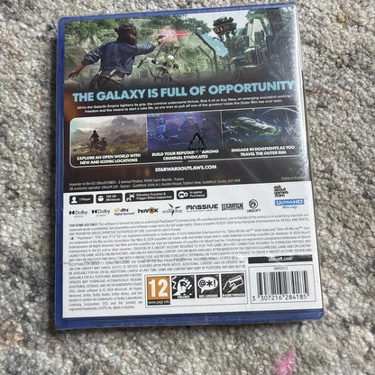 Star Wars Outlaws PS5 blue plastic case back, new sealed