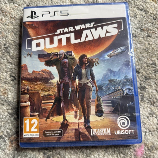 Star Wars Outlaws PS5 new sealed game case with blue cover art