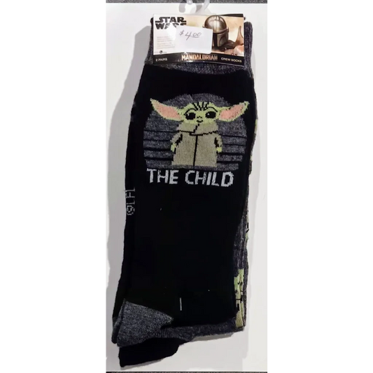 Black Star Wars socks with The Child design from Galaxy Adventure Pack