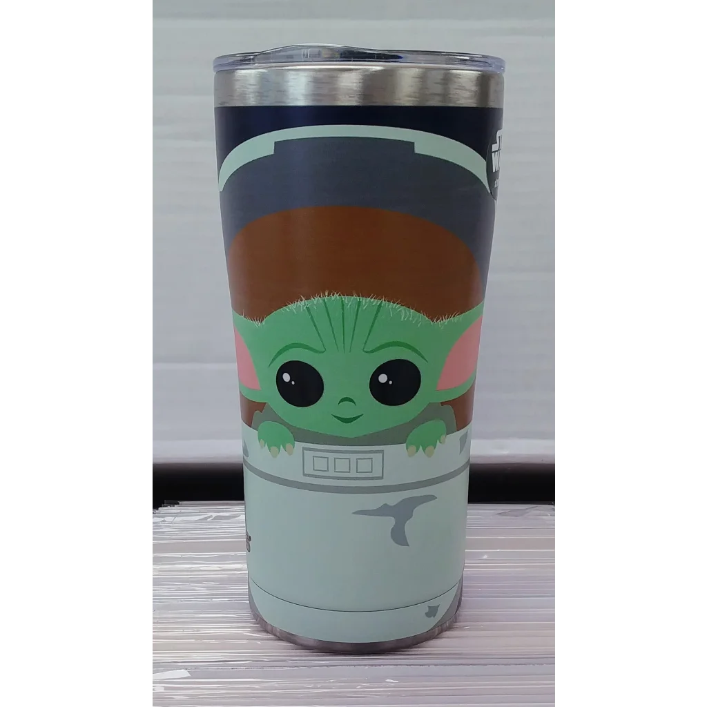 20oz Star Wars Baby Yoda Tervis tumbler in stainless steel