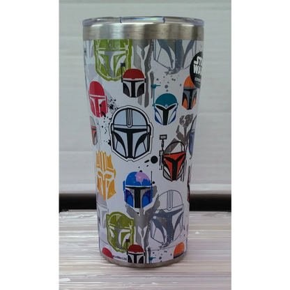 Star Wars Mandalorian Peekaboo Tervis Tumbler with Boba Fett helmet design