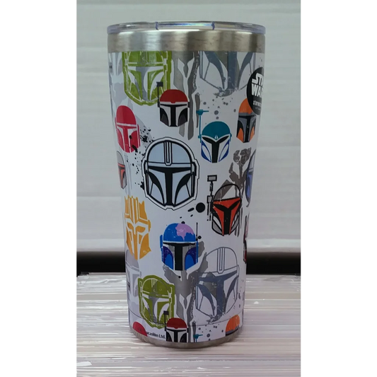 Star Wars Mandalorian Peekaboo Tervis Tumbler with Boba Fett helmet design