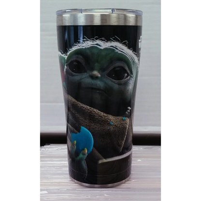 20 oz stainless steel Tervis tumbler with Star Wars Mandalorian Season 2 Baby Yoda design