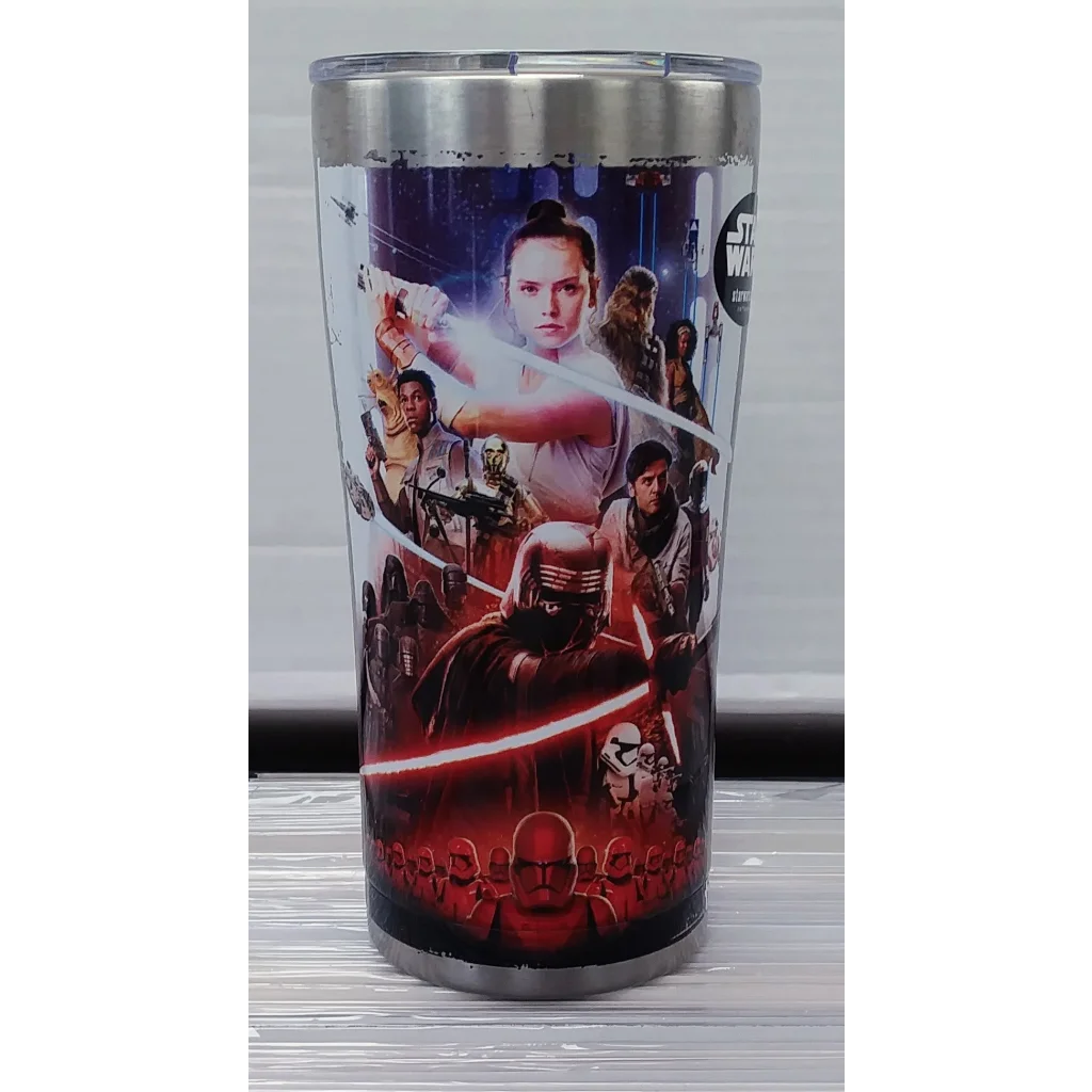 Star Wars Tervis tumbler with red interior, steel lid and handle