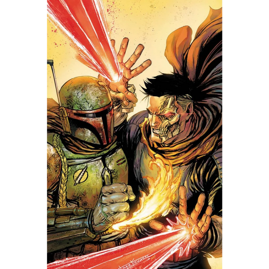 Star Wars War Bounty Epic Mandalorian Fight with Skeletal Enemy in Comic Issue 4