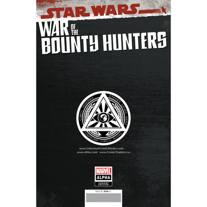 Star Wars War of the Bounty Hunters comic book cover featuring Boba Fett adventure
