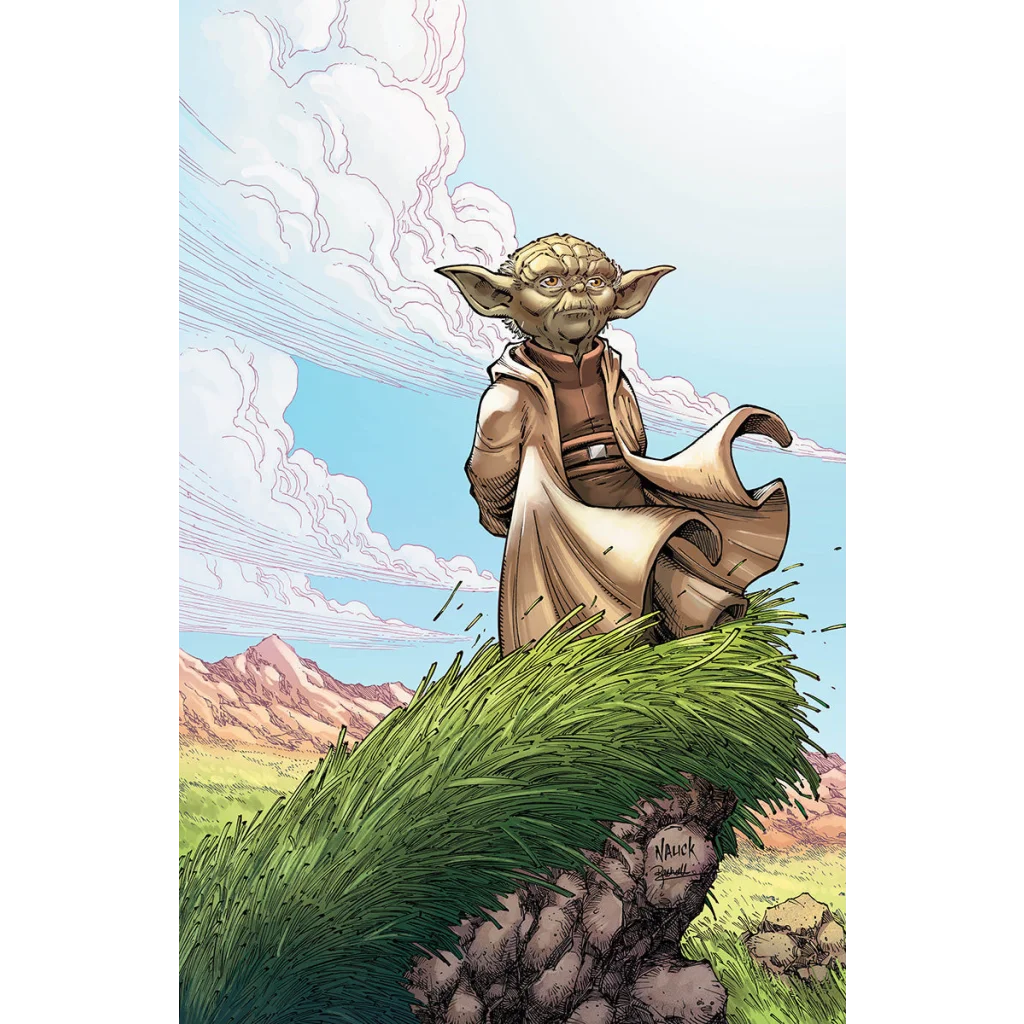 Star Wars Yoda standing on grassy hill from Star Wars Yoda Comic Issue 2 Galaxy Betrayal