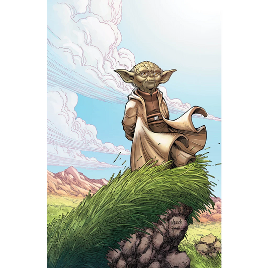 Star Wars Yoda standing on grassy hill from Star Wars Yoda Comic Issue 2 Galaxy Betrayal