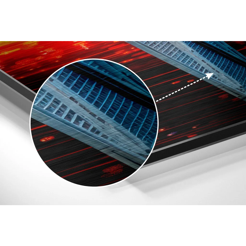 Stunning Brushed Aluminium Dibond Cityscape Wall Art | Modern Wall Art Decor | vintageantiquesgifts.com