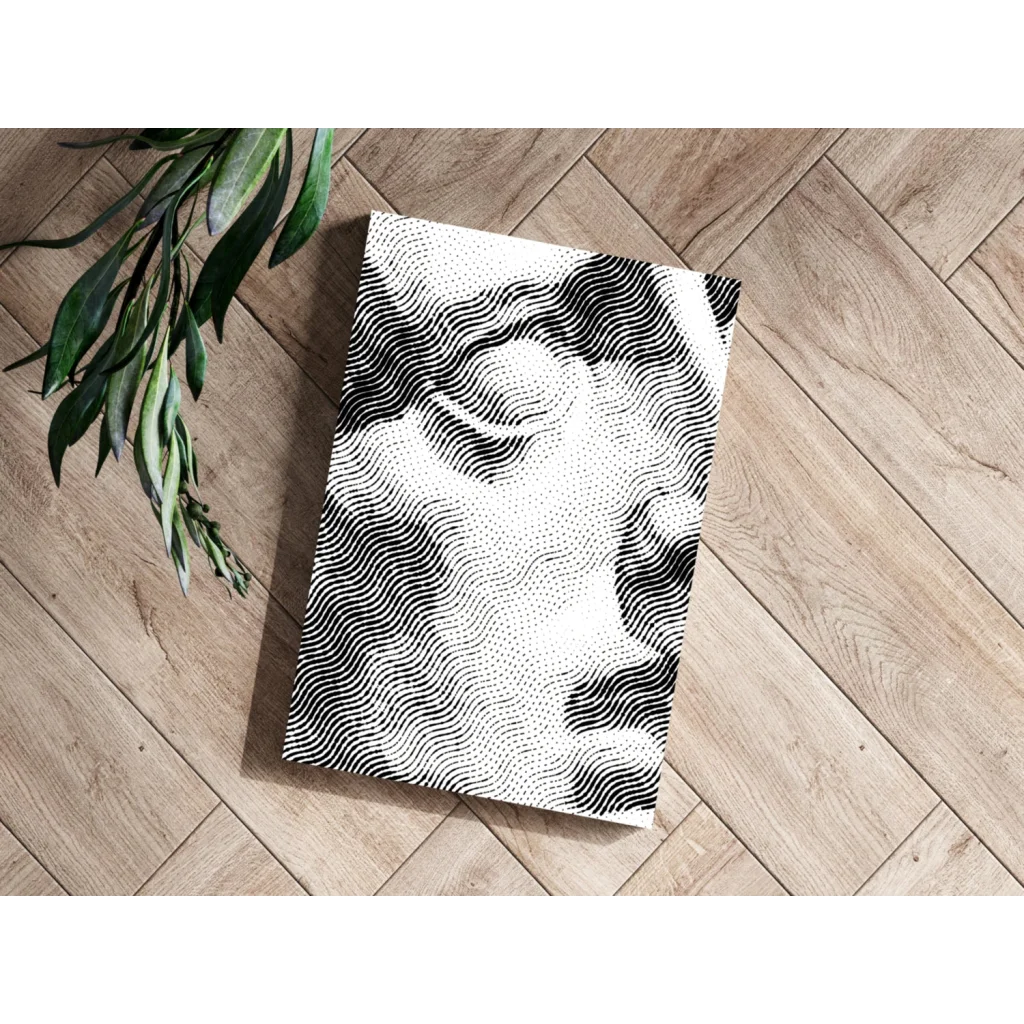 Wavy Halftone Portrait Insigne Aluminum Prints | Modern Wall Art Decor | vintageantiquesgifts.com