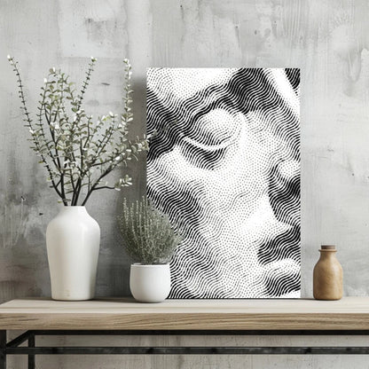 Wavy Halftone Portrait Insigne Aluminum Prints | Glass Wall Art Print | vintageantiquesgifts.com