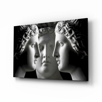 Triple Classical Marble Busts Canvas Wall Art | Insigneart USA | vintageantiquesgifts.com