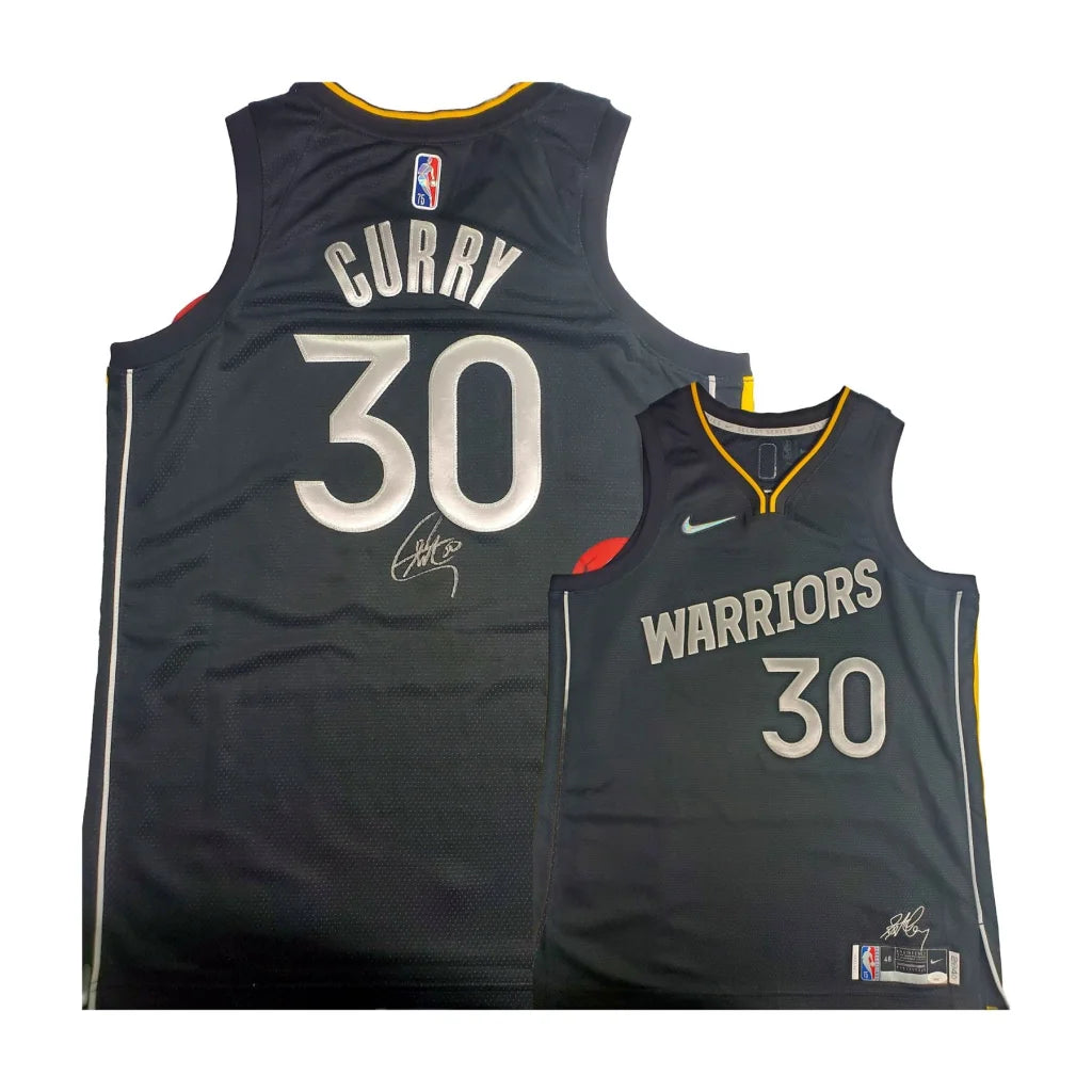 Steph Curry Signed Black 75th Anniversary Warriors Jersey | Creative Sports | vintageantiquesgifts.com