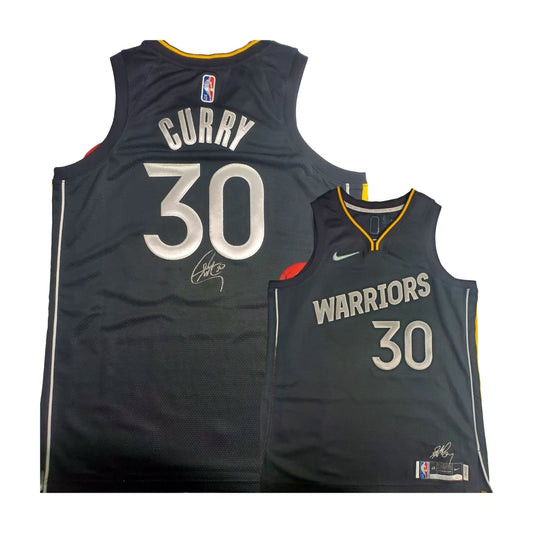 Steph Curry Signed Black 75th Anniversary Warriors Jersey | Creative Sports | vintageantiquesgifts.com