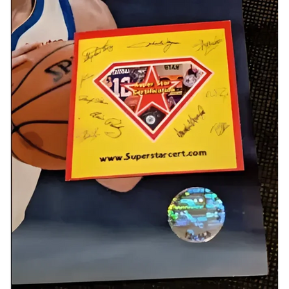 Certificate of authenticity with signatures for Stephen Curry autographed 8x10 photo