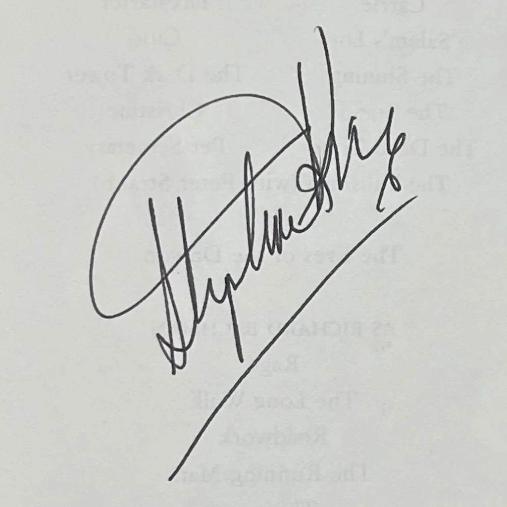 Stephen King autographed Misery first edition with black cursive signature pen and JSA COA