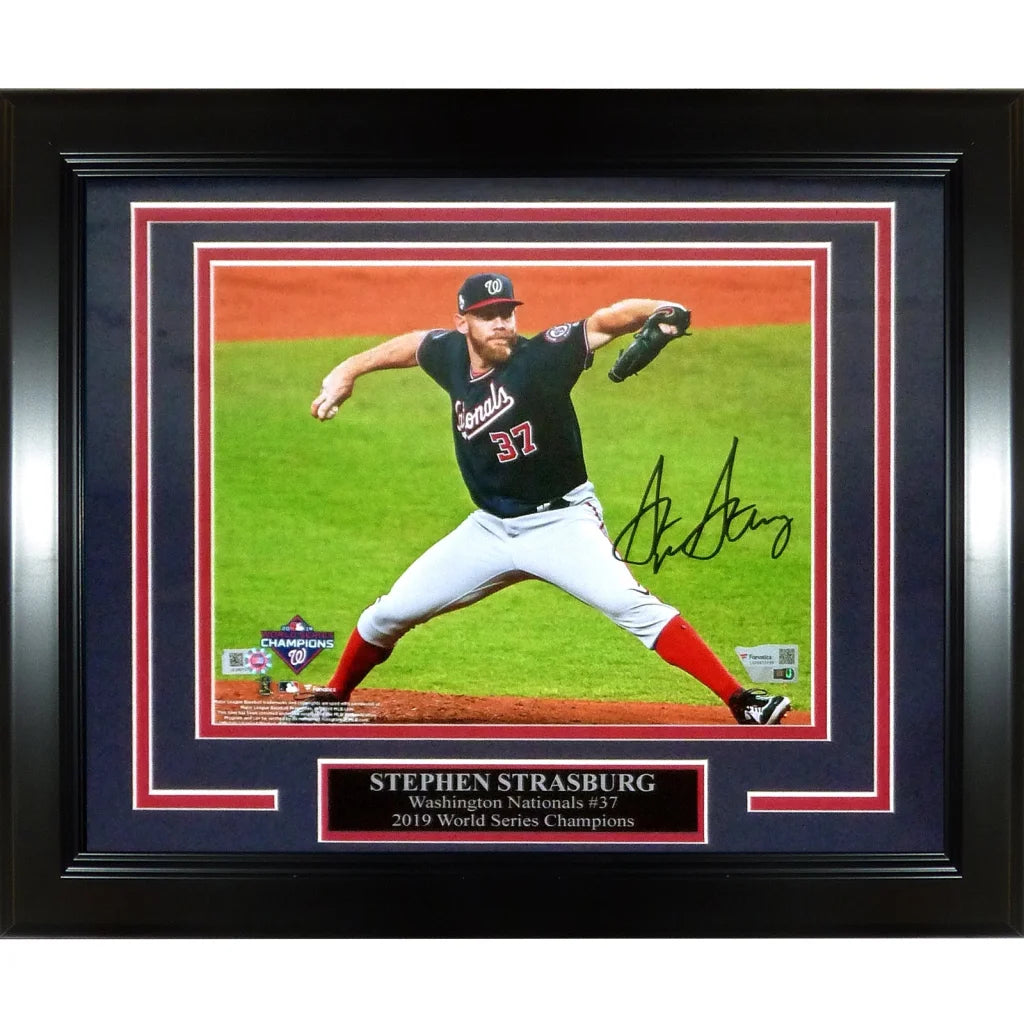 Stephen Strasburg autographed Washington Nationals framed photo