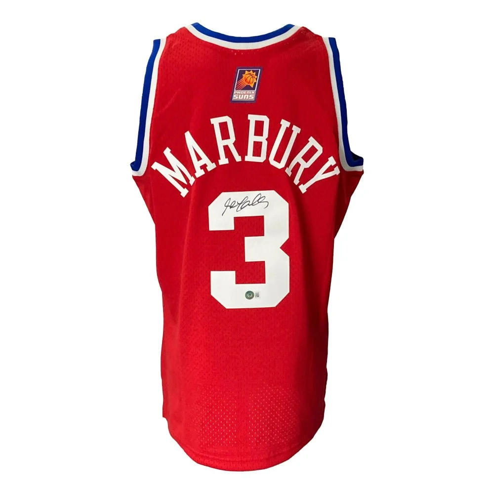 Red Stephon Marbury Ness jersey with MARBURY 3 for NBA All Star XL style