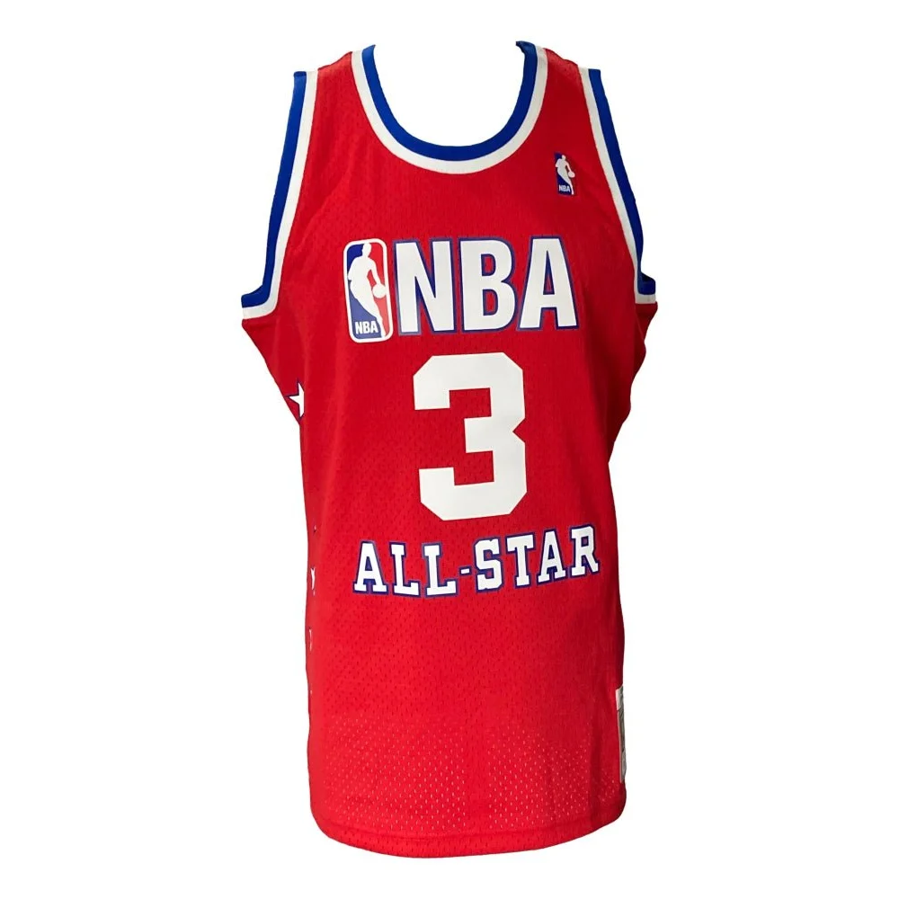 Red NBA All-Star ness jersey with Stephon Marbury signed number 3 for sale
