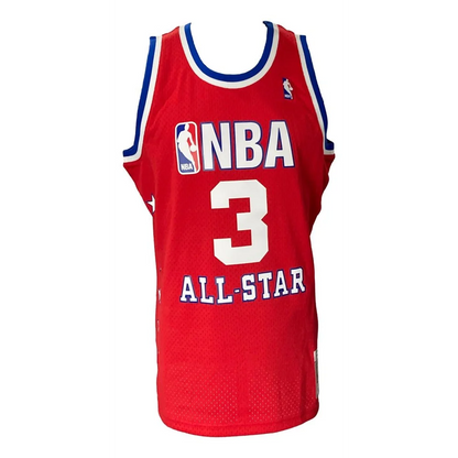 Red NBA All-Star ness jersey with Stephon Marbury signed number 3 for sale