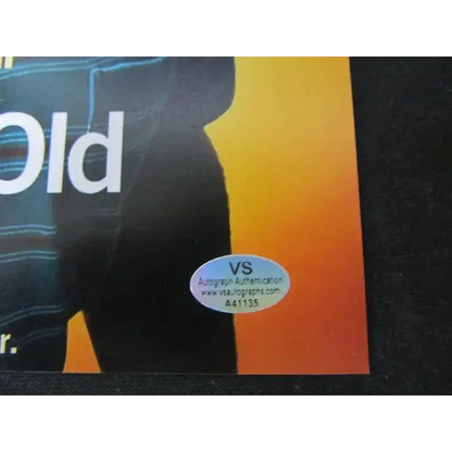 Holographic autograph authentication sticker on Steve Carell signed 8x10 photo with VSA COA