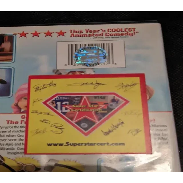 Steve Carell signed DVD with holographic sticker and certificate of authenticity