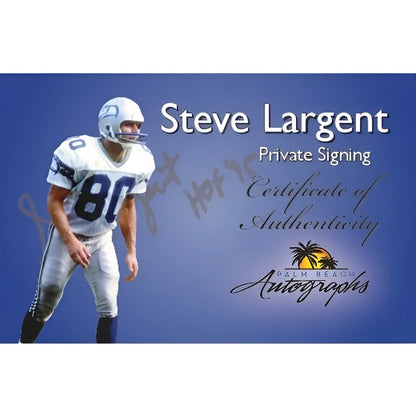 Steve Largent autographed Seattle Seahawks throwback mini helmet with HOF 95