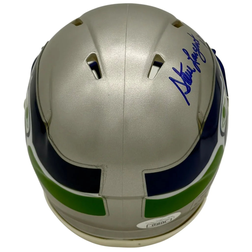 Steve Largent autographed Seattle Seahawks mini helmet with HOF 95