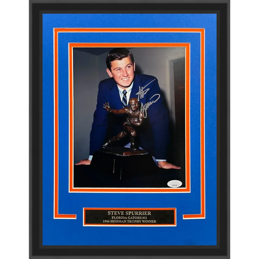 Steve Spurrier autographed Florida Gators Heisman deluxe framed 8x10 photo
