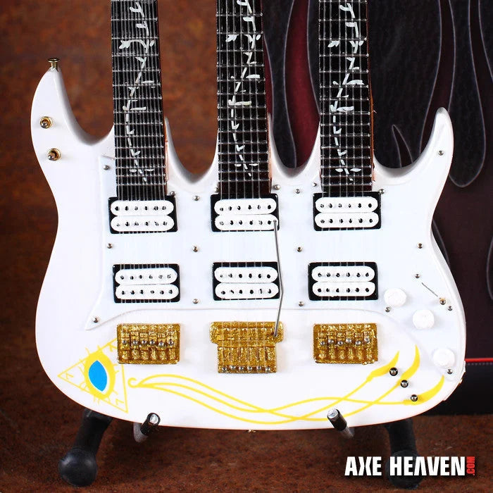 Steve Vai Signature Triple Neck white electric guitar by Axe Heaven®