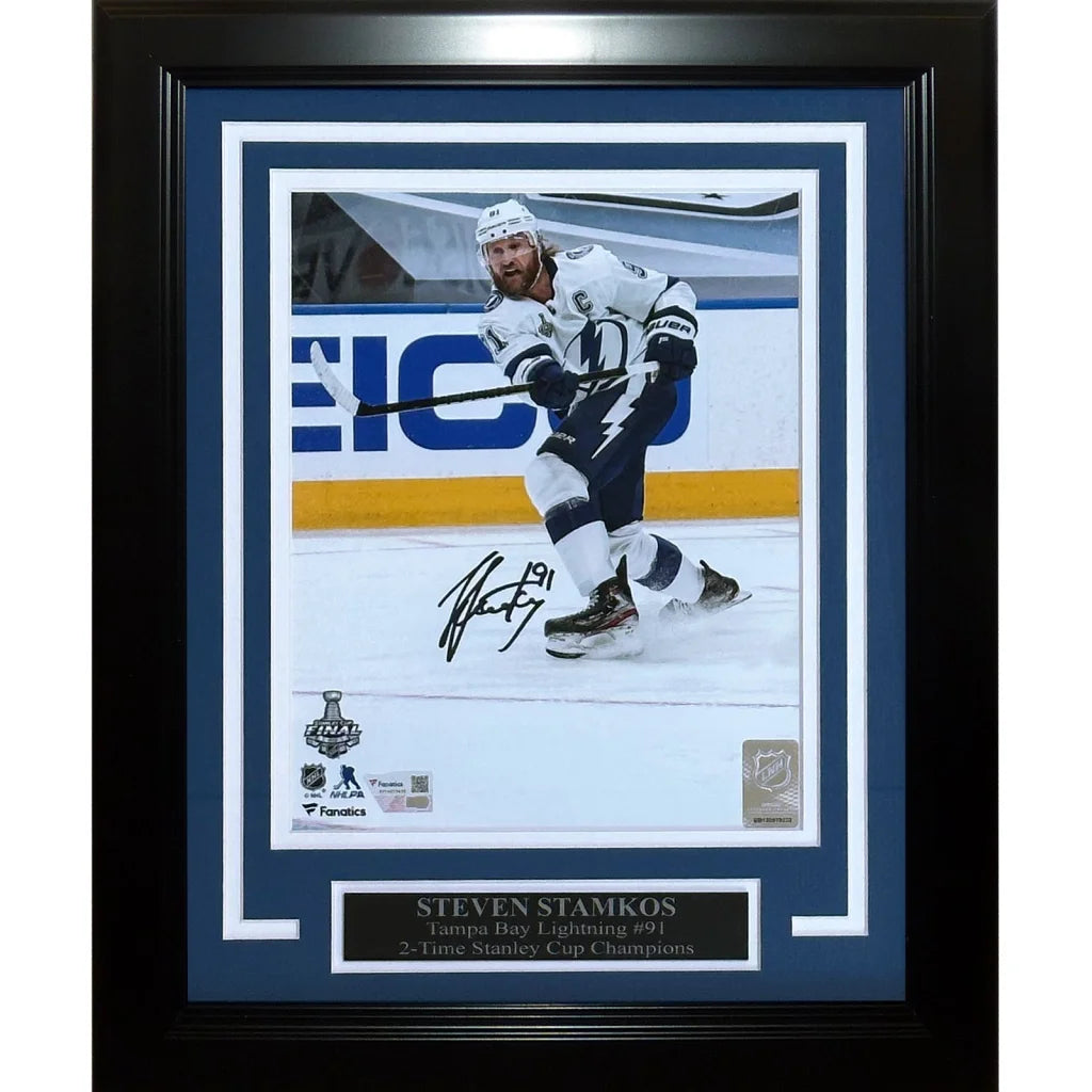 Autographed Tampa Bay Lightning Steven Stamkos deluxe framed 8x10 photo