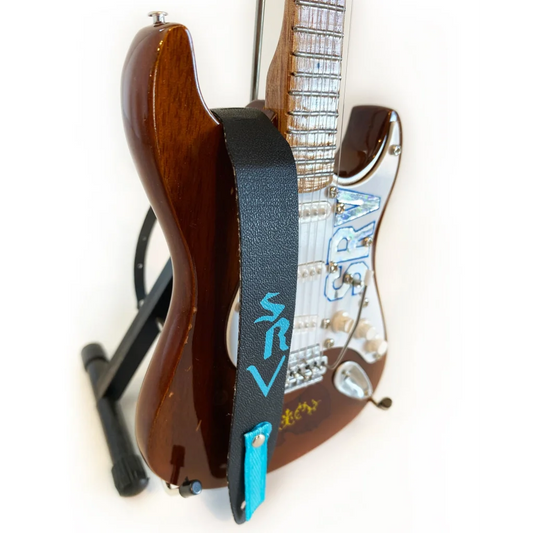 Axe Heaven® Stevie Ray Vaughan mini guitar strap with SRV logo